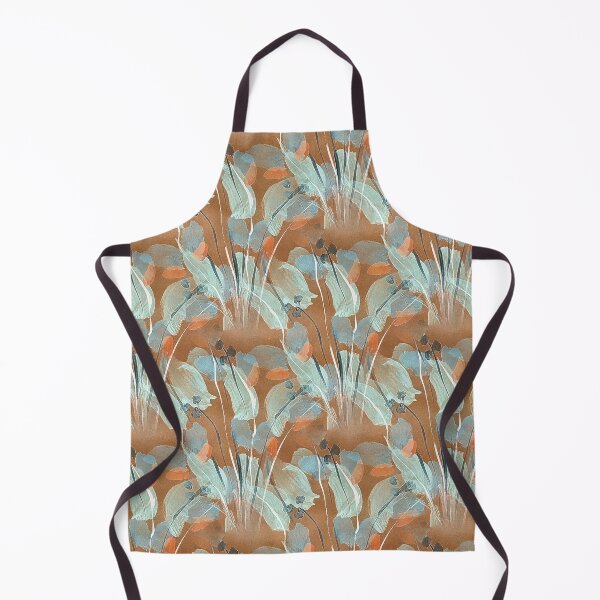 Item preview, Spring Painterly Garden Flowers on Orange designed and sold by Artistestella.