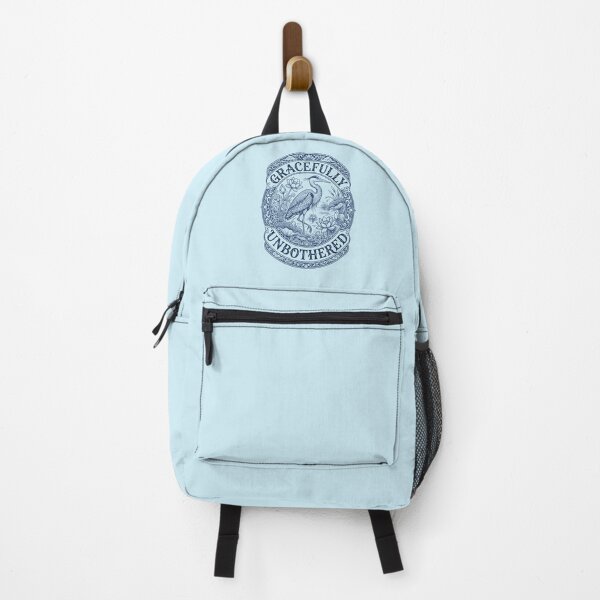 Item preview, Gracefully Unbothered Botanical Blue Heron Vintage Linocut designed and sold by SplashTastic.