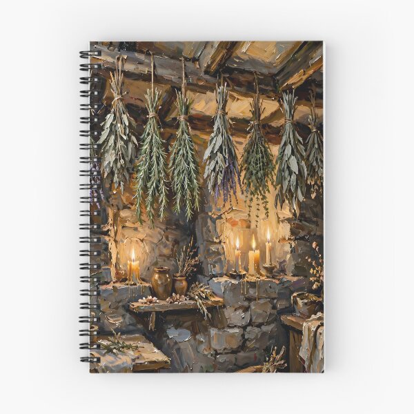 Item preview, Rustic Herbal Apothecary Cottagecore Wall Art with Hanging Lavender Rosemary Sage and Wild Herbs designed and sold by cr6zym1nd.