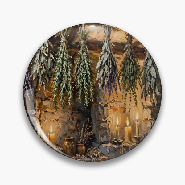 Item preview, Rustic Herbal Apothecary Cottagecore Wall Art with Hanging Lavender Rosemary Sage and Wild Herbs designed and sold by cr6zym1nd.