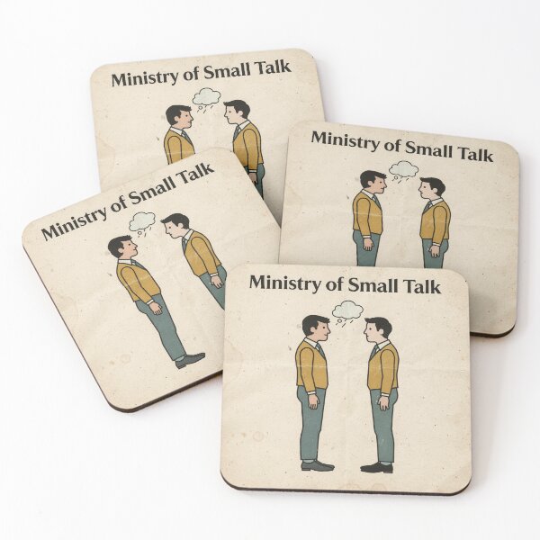 Item preview, Ministry of Small Talk Retro Poster designed and sold by PictorialWhimsy.