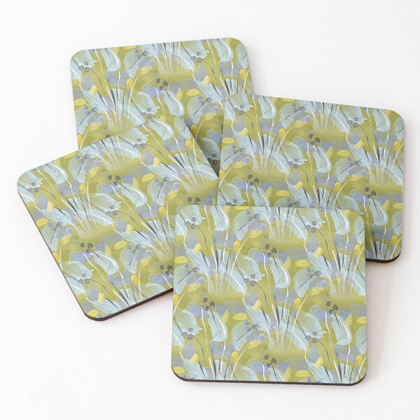 Item preview, Spring Painterly Garden Flowers on Yellow designed and sold by Artistestella.