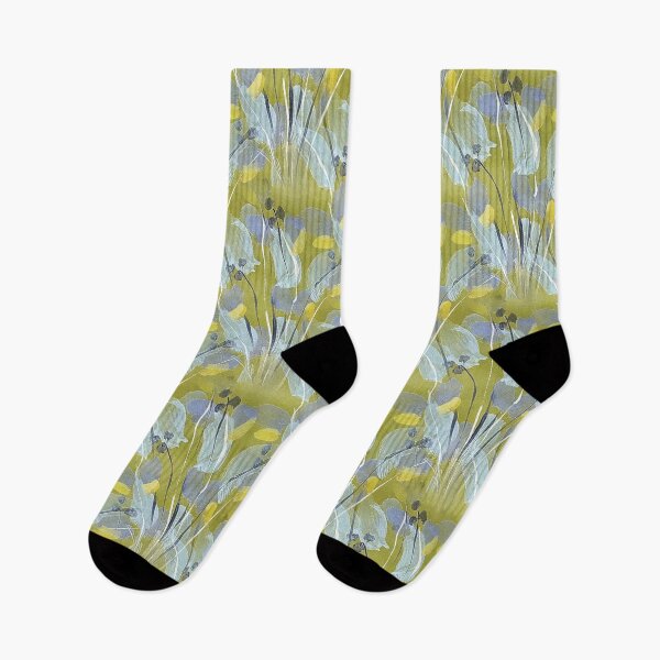 Item preview, Spring Painterly Garden Flowers on Yellow designed and sold by Artistestella.