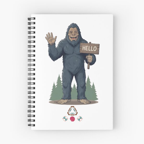 Item preview, Friendly Bigfoot Waving Hello Forest Monster Cute Cryptid designed and sold by Whimsy Trail Co.