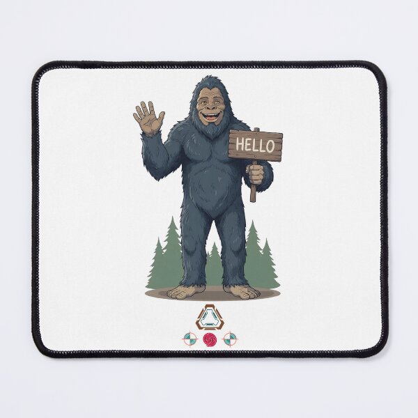 Item preview, Friendly Bigfoot Waving Hello Forest Monster Cute Cryptid designed and sold by Whimsy Trail Co.
