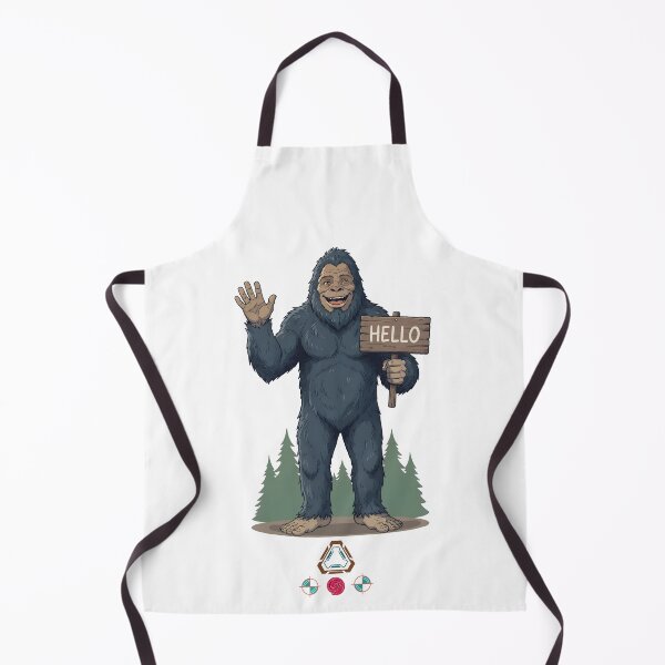 Item preview, Friendly Bigfoot Waving Hello Forest Monster Cute Cryptid designed and sold by Whimsy Trail Co.
