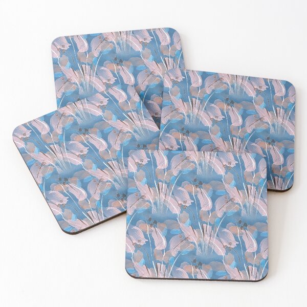 Item preview, Spring Painterly Garden Flowers on Blue designed and sold by Artistestella.