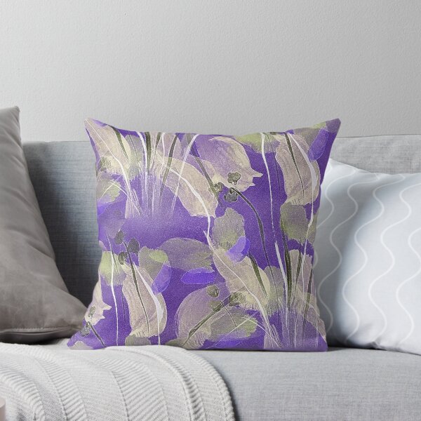 Item preview, Spring Painterly Garden Flowers on Purple designed and sold by Artistestella.
