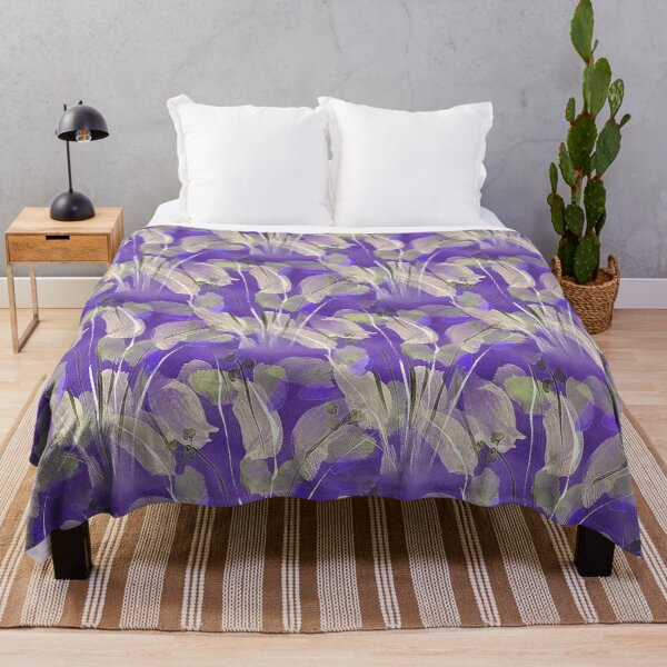 Item preview, Spring Painterly Garden Flowers on Purple designed and sold by Artistestella.