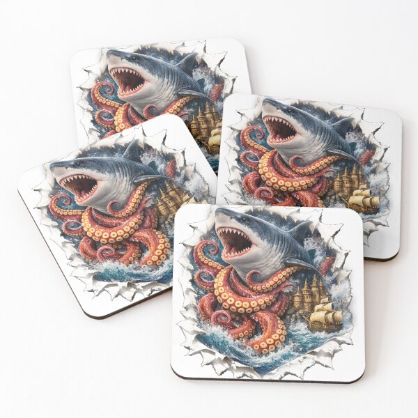 Item preview, The Call of the Deep – Shark & Kraken 5D designed and sold by Minddey.