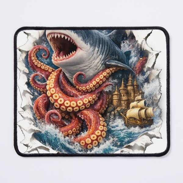 Item preview, The Call of the Deep – Shark & Kraken 5D designed and sold by Minddey.
