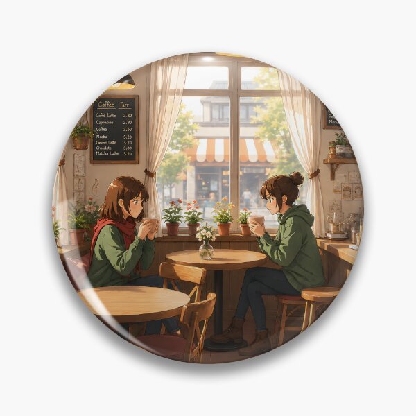 Item preview, Chicas lindas en una cafetería elegante y acogedora designed and sold by Pim-Crystal.