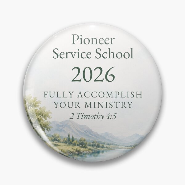 Item preview, Pioneer Service School 2026 | Fully Accomplish Your Ministry | Mountain Lake Watercolor designed and sold by Kishaprints.