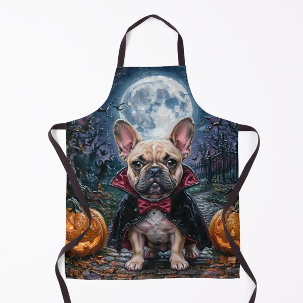 Item preview, Cute French Bulldog Vampire Halloween Gothic Moonlight Pumpkin Haunted Forest Art designed and sold by cr6zym1nd.