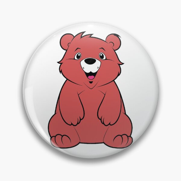 Item preview, Cute Red Cartoon Bear Sitting designed and sold by hurmenkuloni67.