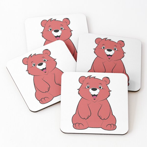 Item preview, Cute Red Cartoon Bear Sitting designed and sold by hurmenkuloni67.
