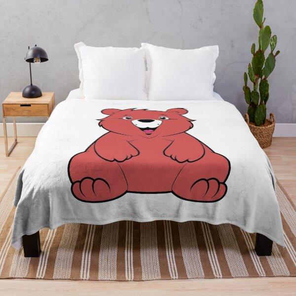 Item preview, Cute Red Cartoon Bear Sitting designed and sold by hurmenkuloni67.