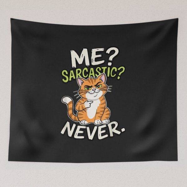 Item preview, Me Sarcastic Never Funny Orange Tabby Cat Sarcastic Humor Design designed and sold by abig-eiyana.