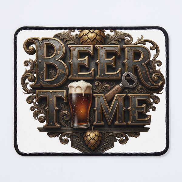 Item preview, Stylish Red BEER TIME designed and sold by dazzlemakers.