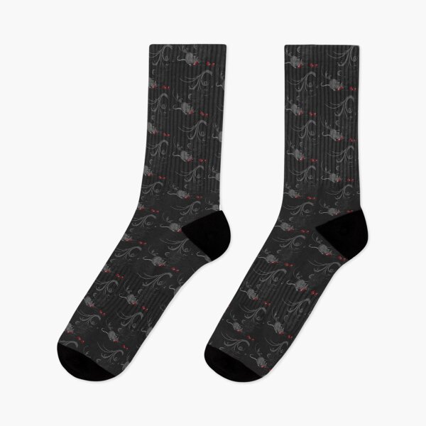Item preview, Goth moose with rat, goth, rose petals, popular tribal patterns designed and sold by Kirei-Lily.