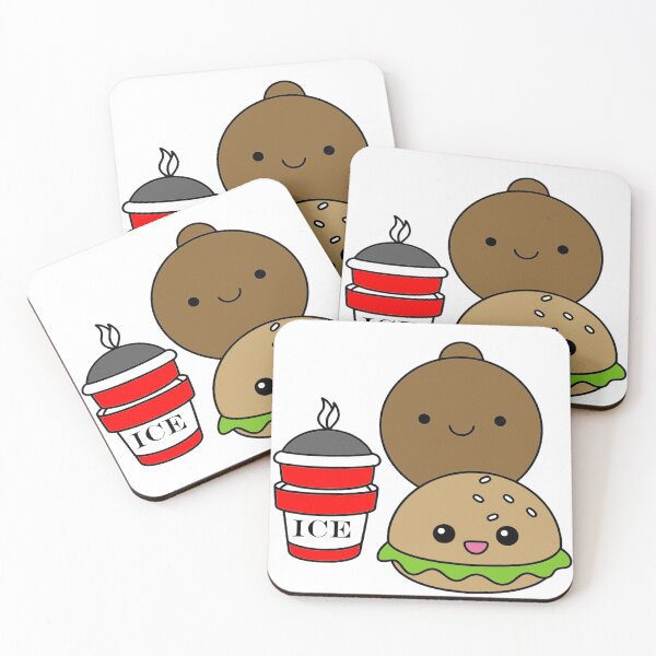 Item preview, Burger, Drink, and Coconut Character designed and sold by hurmenkuloni67.