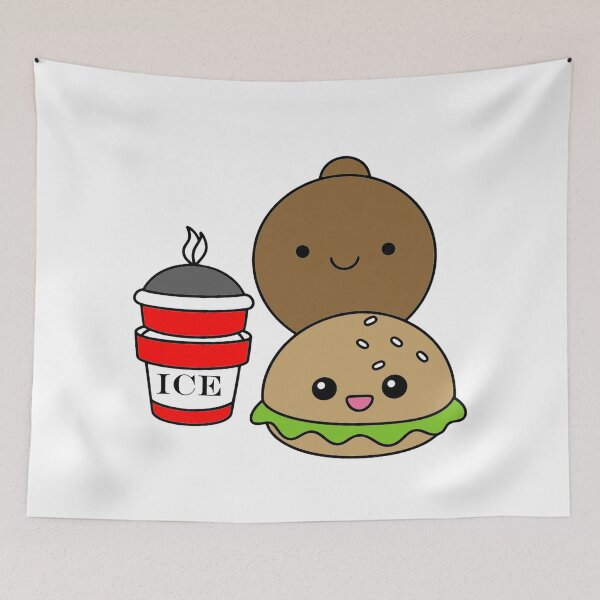 Item preview, Burger, Drink, and Coconut Character designed and sold by hurmenkuloni67.