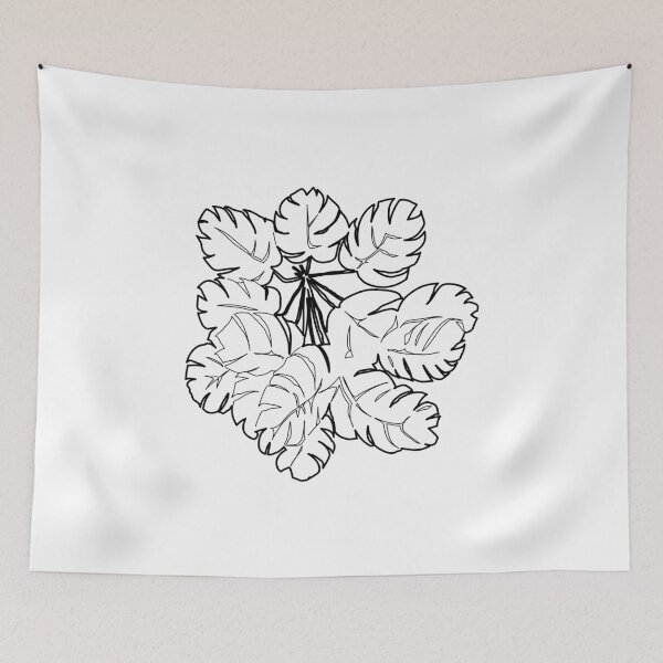 Item preview, Split-Leaf Monstera Shrub Blueprint Outline Asset designed and sold by zanaxxer.