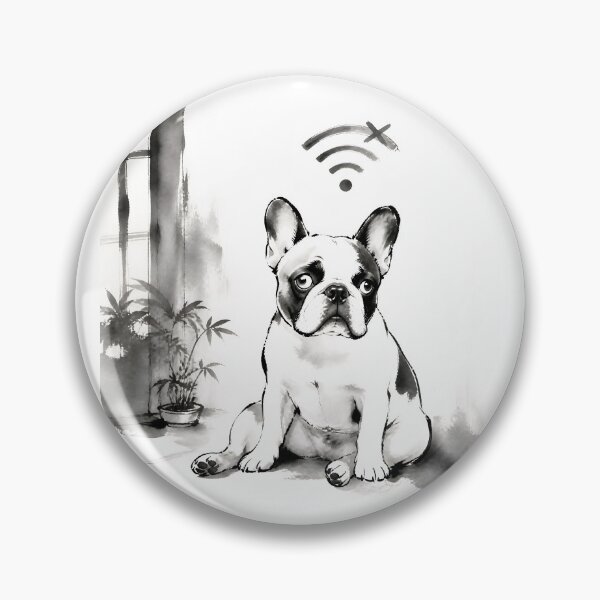 Item preview, Wi-Fi Lost, Brain Offline – Funny French Bulldog Design designed and sold by ManggaeJM.