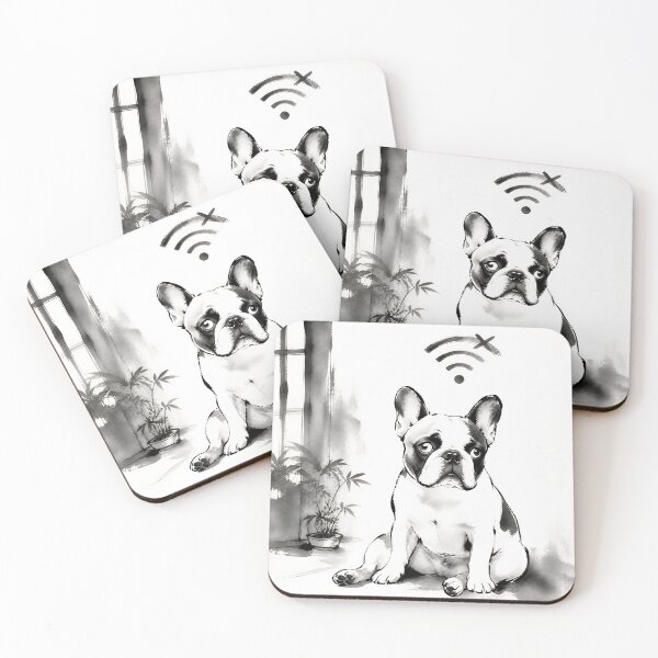 Item preview, Wi-Fi Lost, Brain Offline – Funny French Bulldog Design designed and sold by ManggaeJM.