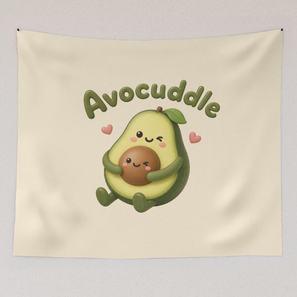 Item preview, Avocuddle | Cute Kawaii Avocado Hug Illustration designed and sold by Eathusiast.