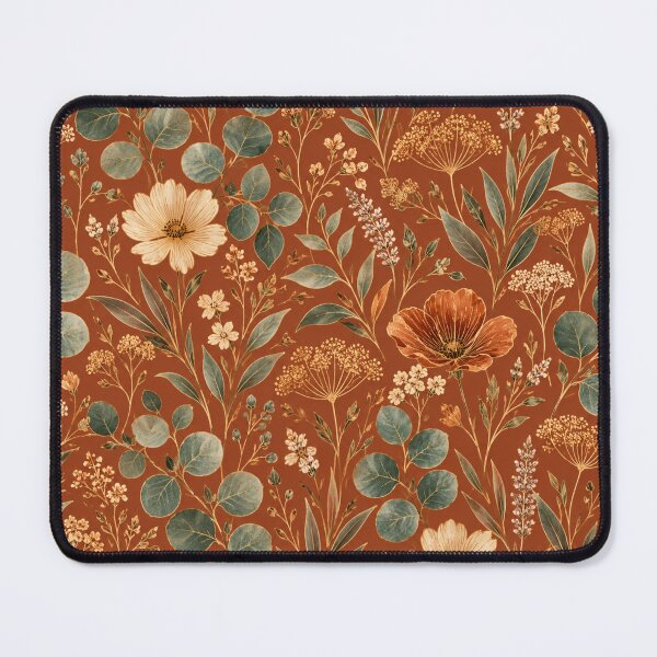 Item preview, Terracotta Wildflowers and Eucalyptus - Luxury Bohemian Pattern designed and sold by Myra365Art.