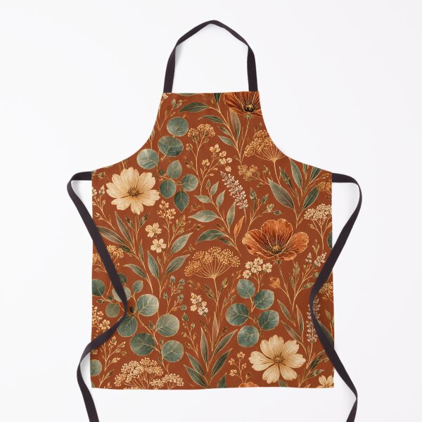 Item preview, Terracotta Wildflowers and Eucalyptus - Luxury Bohemian Pattern designed and sold by Myra365Art.