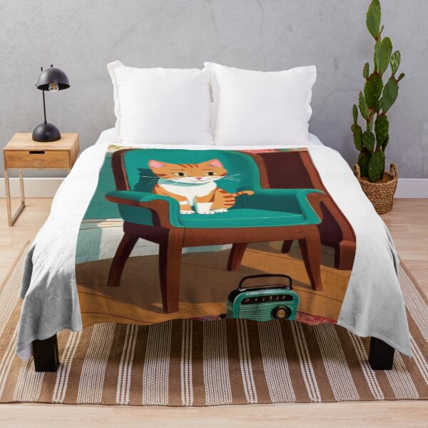 Item preview, Illustration - Domestic Feline Character, Nostalgic Atmosphere of the 1950s designed and sold by World-Pets.