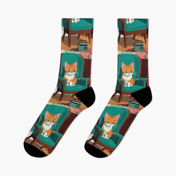 Item preview, Illustration - Domestic Feline Character, Nostalgic Atmosphere of the 1950s designed and sold by World-Pets.