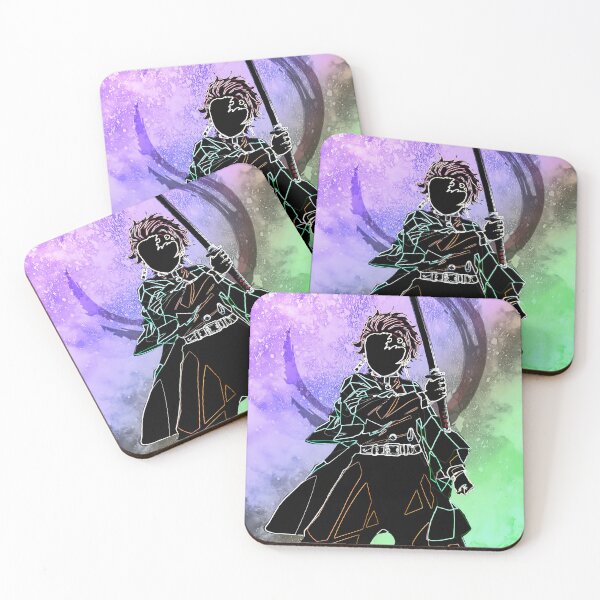 Item preview, Neon Silhouette Swordsman designed and sold by PRINTATSTUDIO.