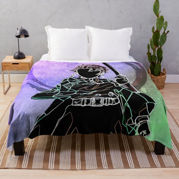 Item preview, Neon Silhouette Swordsman designed and sold by PRINTATSTUDIO.