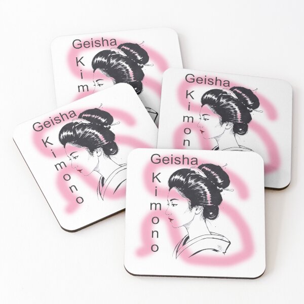 Item preview, Japanese Geisha Profile Art with Pink Neon Glow designed and sold by hurmenkuloni67.