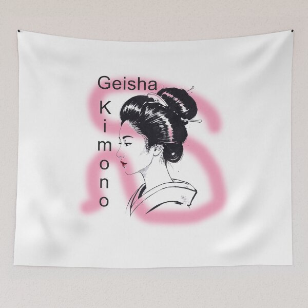 Item preview, Japanese Geisha Profile Art with Pink Neon Glow designed and sold by hurmenkuloni67.