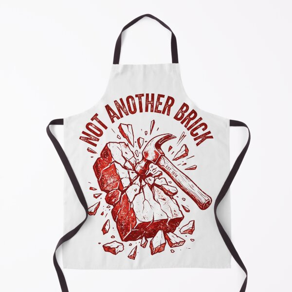 Item preview, Not Another Brick Vintage Woodcut Hammer Rock Break designed and sold by SplashTastic.