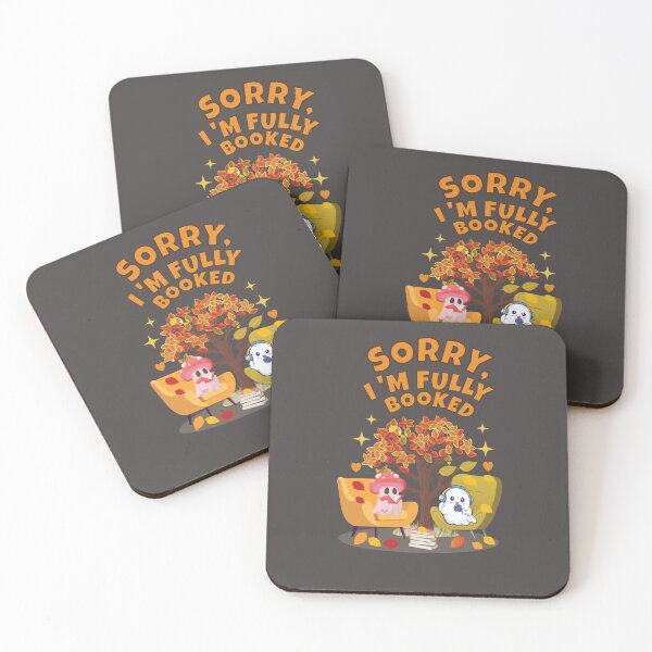 Item preview, Sorry, I'm Fully Booked – Cute Ghost Reading Autumn Halloween Book Lover designed and sold by jananinaveen.
