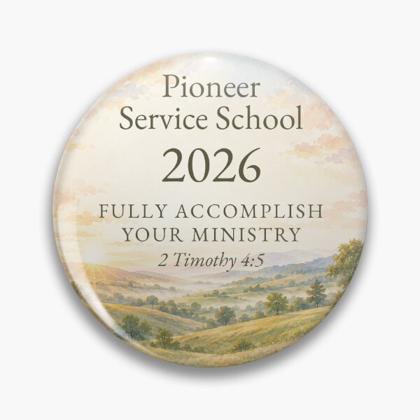 Item preview, Pioneer Service School 2026 | Golden Countryside Watercolor | 2 Timothy 4:5 designed and sold by Kishaprints.