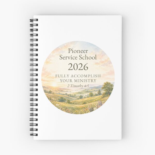 Item preview, Pioneer Service School 2026 | Golden Countryside Watercolor | 2 Timothy 4:5 designed and sold by Kishaprints.