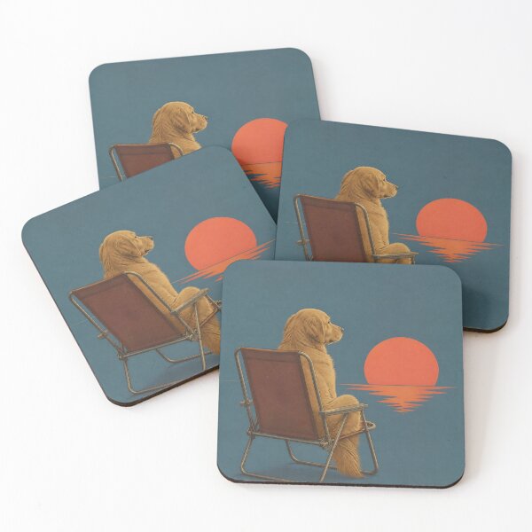 Item preview, Sunset Camp Vibes – Vintage Golden Retriever Adventure Design designed and sold by ManggaeJM.