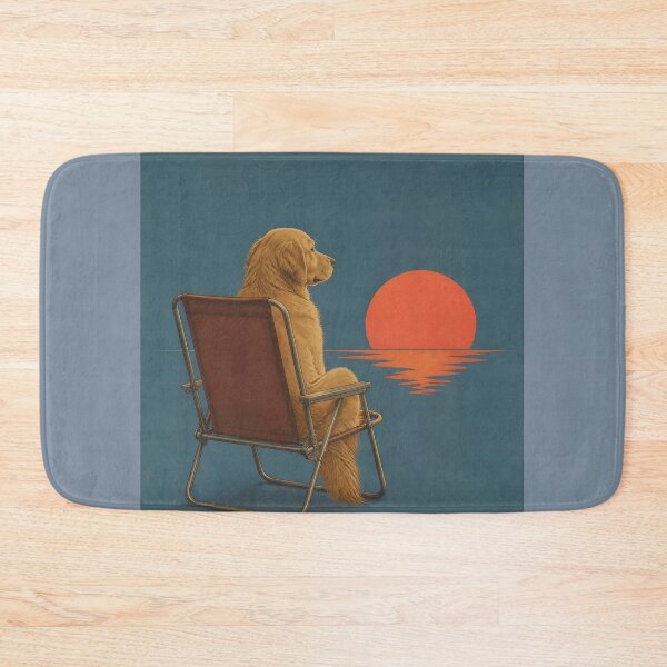 Item preview, Sunset Camp Vibes – Vintage Golden Retriever Adventure Design designed and sold by ManggaeJM.