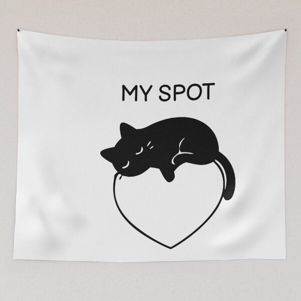 Item preview, My Spot Funny Black Cat Sticker designed and sold by FUEGO & NOX.