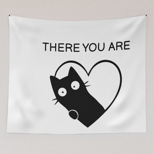 Item preview, There You Are Funny Black Cat Sticker designed and sold by FUEGO & NOX.