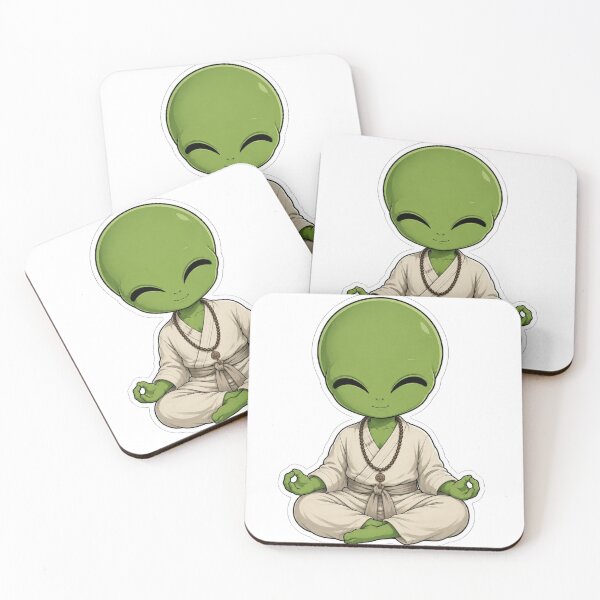 Item preview, Cute Meditating Alien Zen Sticker designed and sold by ZenOtaku Lab.