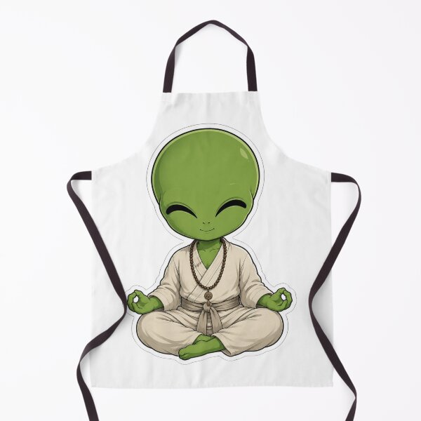 Item preview, Cute Meditating Alien Zen Sticker designed and sold by ZenOtaku Lab.