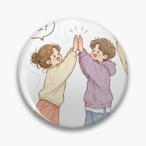 Item preview, Late High Five Friend Sticker designed and sold by ArtPrintPov.