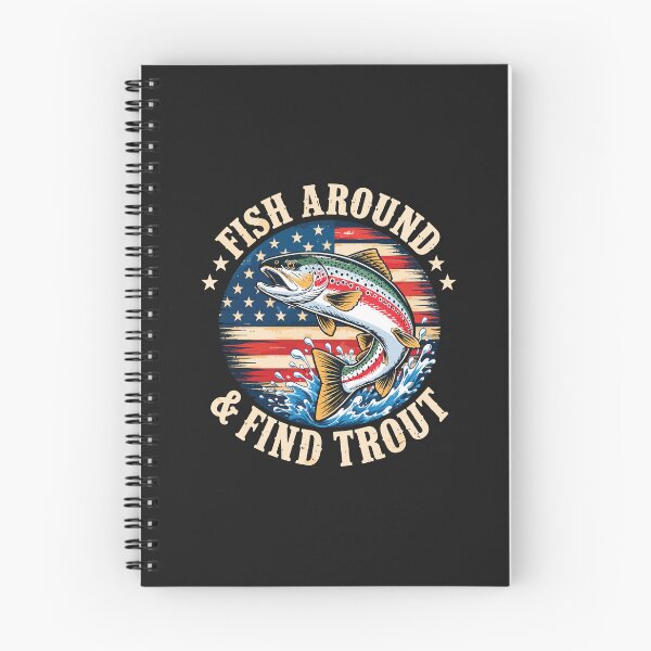 Item preview, Fish Around and Find Trout Funny Rainbow Trout Fishing Vintage Design designed and sold by abig-eiyana.